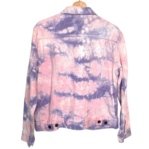 Levi’s Ex-boyfriend Trucker Pink/Purple Tie Dye Women’s S Jacket Size Small NWT - Picture 4 of 13